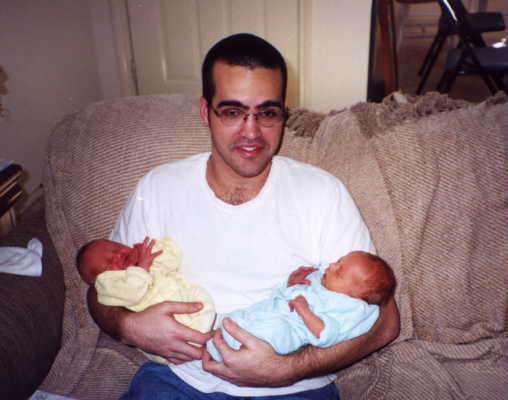 Chris with twins